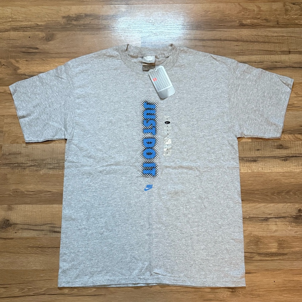 2001 Nike Just Do It Vertical Spell Out Center Swoosh Short Sleeve